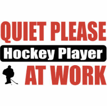 Quiet Please Hockey Player At Work photo sculptures by busybrain Quiet Please Hockey Player At Work photo sculptures