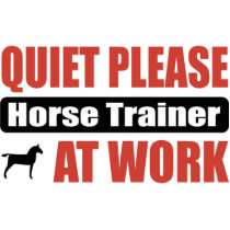 Quiet Please Horse Trainer At Work photo sculptures