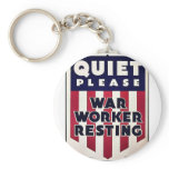 Quiet Please keychains