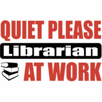 Quiet Please Librarian At Work photo sculptures