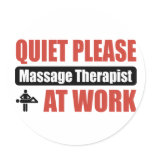 Quiet Please Massage Therapist At Work Sticker