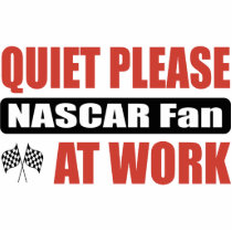 Quiet Please NASCAR Fan At Work photo sculptures