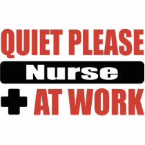 Quiet Please Nurse At Work photo sculptures