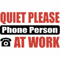 Quiet Please Phone Person At Work photo sculptures by busybrain Quiet Please Phone Person At Work photo sculptures