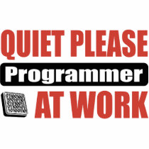 Quiet Please Programmer At Work photo sculptures