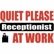 Quiet Please Receptionist At Work photo sculptures by busybrain Quiet Please Receptionist At Work photo sculptures