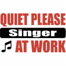 Quiet Please Singer At Work Cut Out