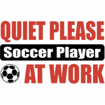 Quiet Please Soccer Player At Work photo sculptures
