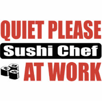 Quiet Please Sushi Chef At Work photo sculptures by busybrain Quiet Please Sushi Chef At Work photo sculptures