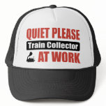 Quiet Please Train Collector At Work hats