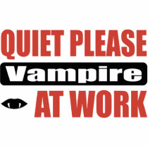 Quiet Please Vampire At Work photo sculptures