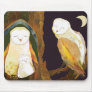 Quiet Time of Cute Owl Family Mouse Pad