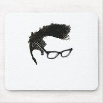 Quiff + Specs = Indefatigable Genius mousepads