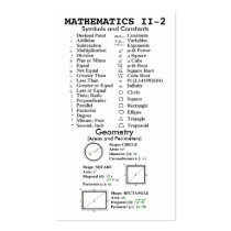 Quik-Ref Mathematics II Wallet Business Card Templates