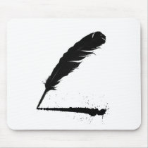 Quill with Ink Mousepads