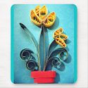 Quilling Yellow Crocus mousepads by sorbetlove Quilling Yellow Crocus mousepads