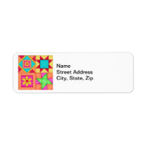 Quilt Blocks Return Address Label labels