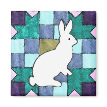 Quilt Bunny magnets by beesplace Quilt Bunny magnets