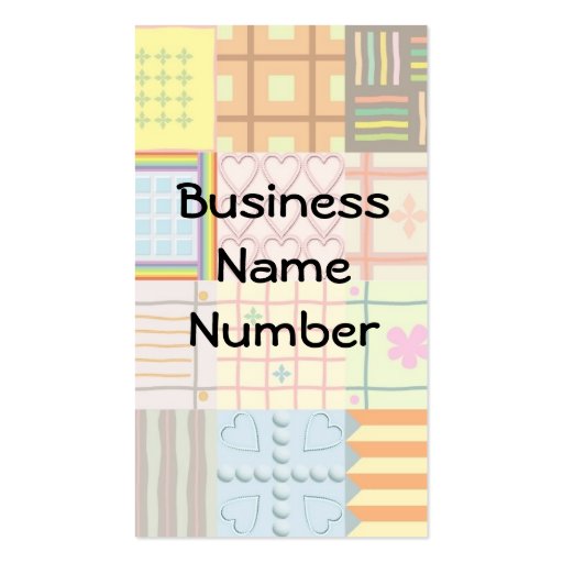Quilt Business Card (front side)