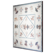 Quilt in 'Broderie Perse', c.1800 (applied, printe Stretched Canvas Prints