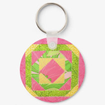 Quilt Key Ring keychains