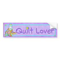 Quilt Lover Dog Bumper Sticker bumper stickers