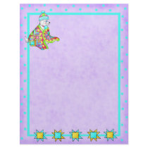 Quilt Lover Dog Letterhead and Notebook Page