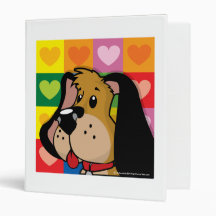 Quilt of Hearts Dog Vinyl Binder