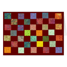Quilt patch blank card