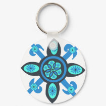 Quilt pattern key chain keychains