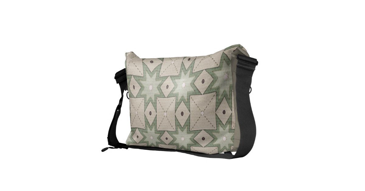 Quilt Pattern Messenger Bag Zazzle