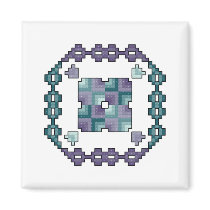 Quilt Square Cross Stitch magnets by ingasi Quilt Square Cross Stitch magnets