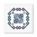 Quilt Square Cross Stitch magnets