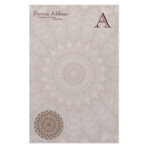 Quilted Comfort Mandala - Monogram Stationery