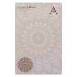 Quilted Comfort Mandala - Monogram Stationery