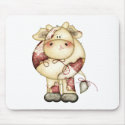 Quilted Country Cow mousepads