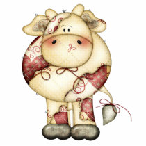 Quilted Country Cow photo sculptures