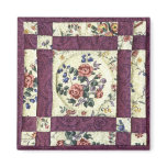 Quilted Floral Magnet