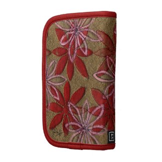 Quilted Flowers - Hand Carved Block - Red Pink rickshawfolio
