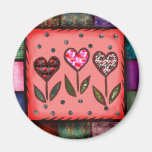 Quilted Hearts T-shirts and Gifts Fridge Magnets