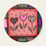 Quilted Hearts T-shirts and Gifts Fridge Magnets