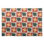 Quilted Pine Trees and Stars Place Mats