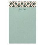 Quilted Pine Trees Faux Parchment Stationery Paper