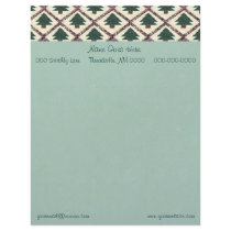 Quilted Pine Trees Letterhead Design