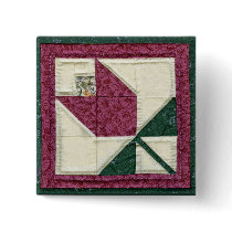 Quilted Potholder Tulip Pin buttons