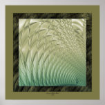 Quilted Satin Green Posters