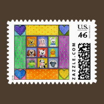 Quilted Zoo Postage postage