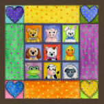 Quilted Zoo Print