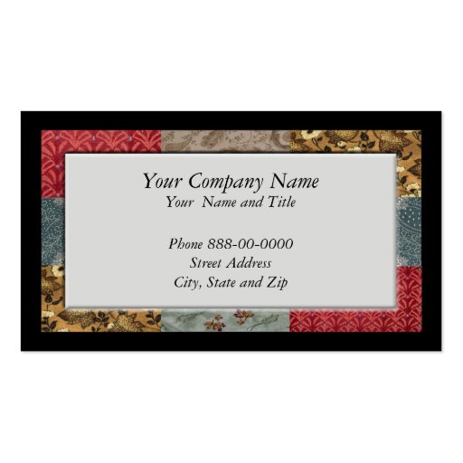 Quilter Business Card (front side)