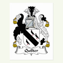 Quilter Family Crest Postcard